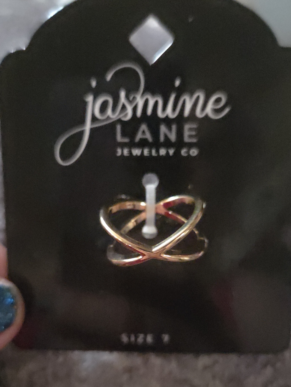 New Jasmine Lane Gold Criss-Cross Ring - Size 7